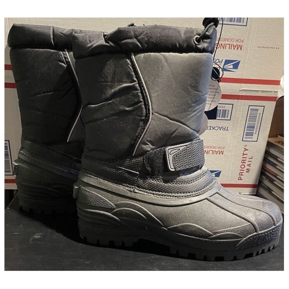 George Skid Resistant Weather Rated -5°F Black Gray Winter Boots Men’s Size 7